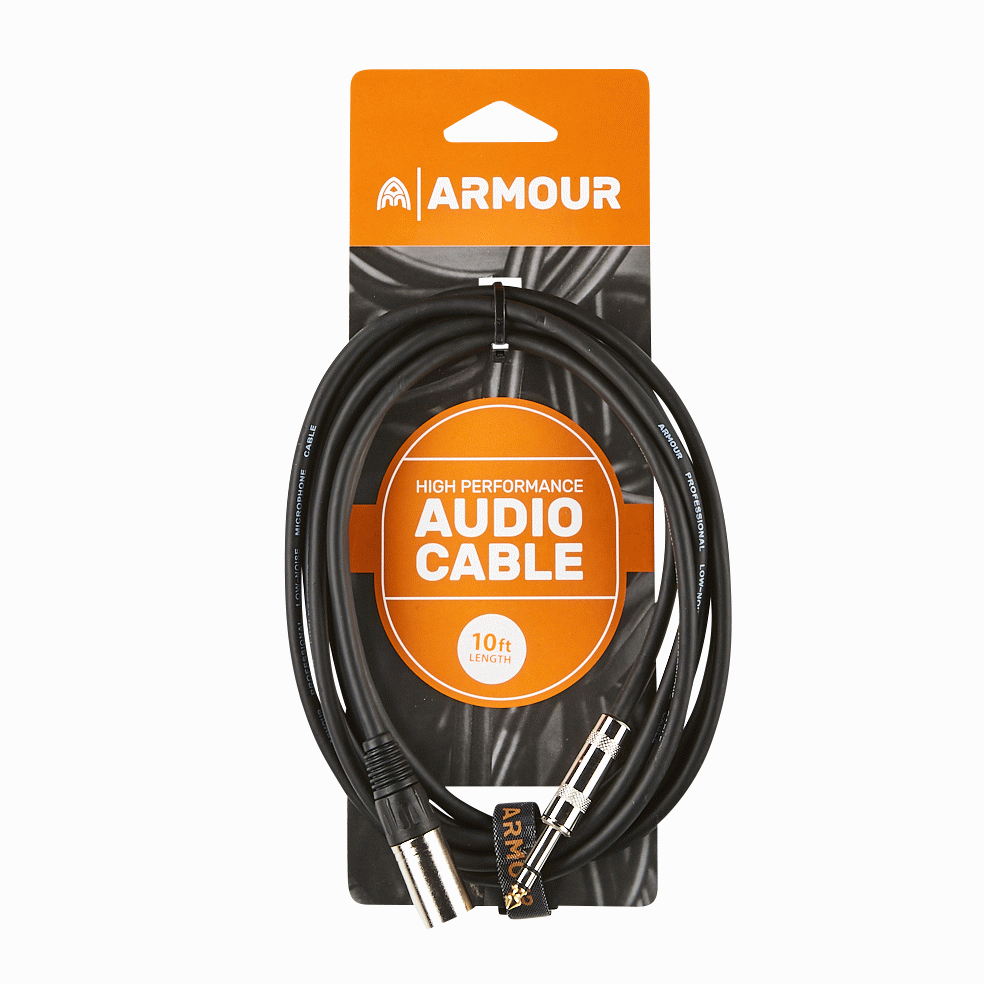 Armour CJPM10 HP XLRMALE/JACK (TRS) Lead - ARMOUR
