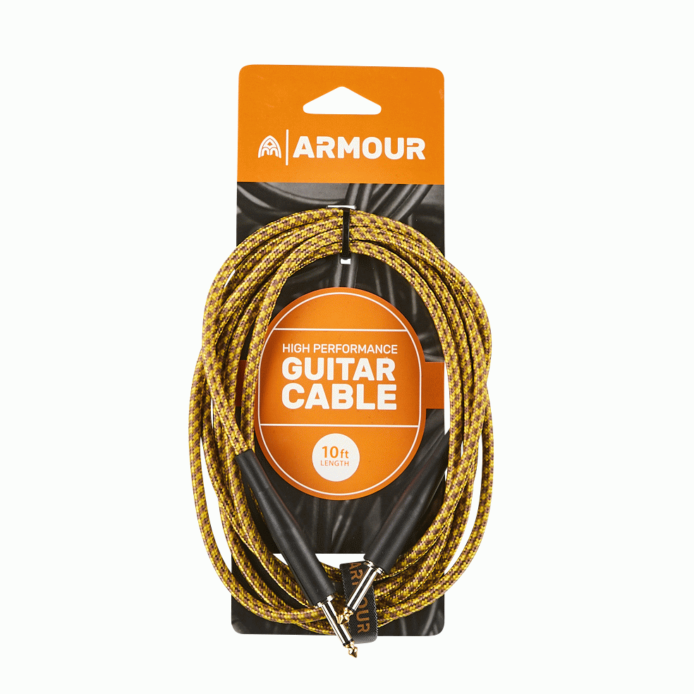 Armour GW10G Guitar 10 Foot Woven Gold Rope - ARMOUR