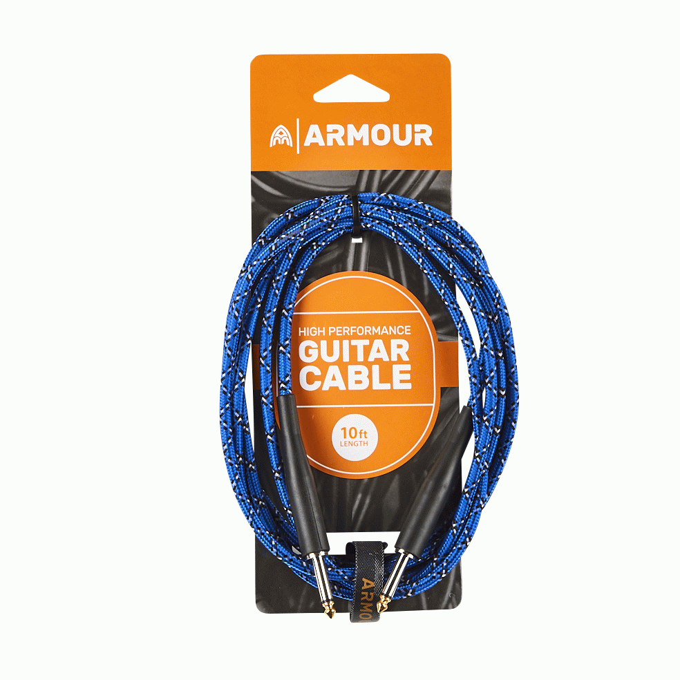 Armour GW10P Guitar 10 Foot Woven Blue Python - ARMOUR