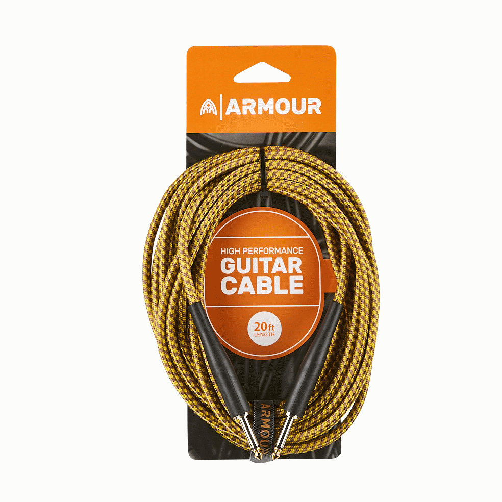 Armour GW20G Guitar 20 Foot Woven Gold Rope - ARMOUR