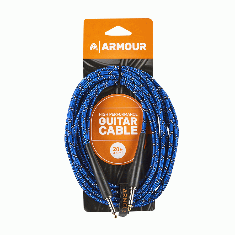 Armour GW20P Guitar 20 Foot Woven Blue Python - ARMOUR
