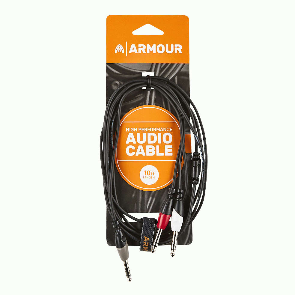 Armour SYC4 1/4 STEREO to 2X 1/4 MONO Cable - ARMOUR