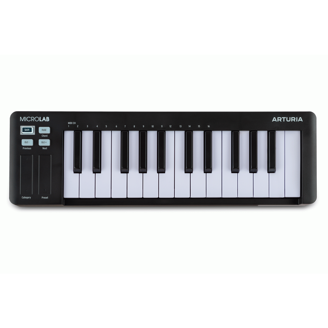 ARTURIA MICROLAB 3 25 KEY MIDI CONTROLLER BLACK - ARTURIA