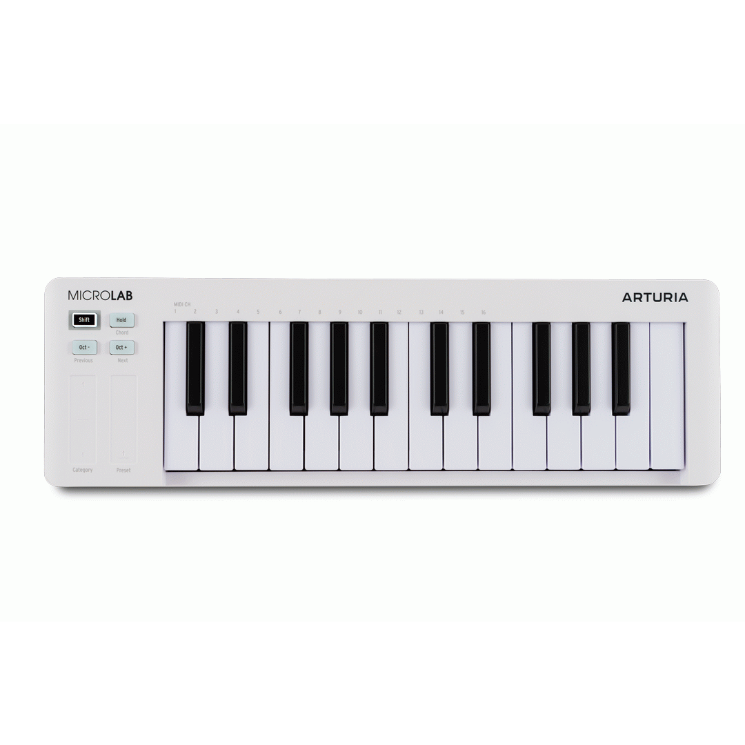 ARTURIA MICROLAB 3 25 KEY MIDI CONTROLLER WHITE - ARTURIA