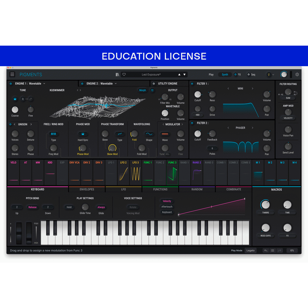 ARTURIA PIGMENTS 4 DOWNLOAD CODE ONLY EDUCATION - ARTURIA
