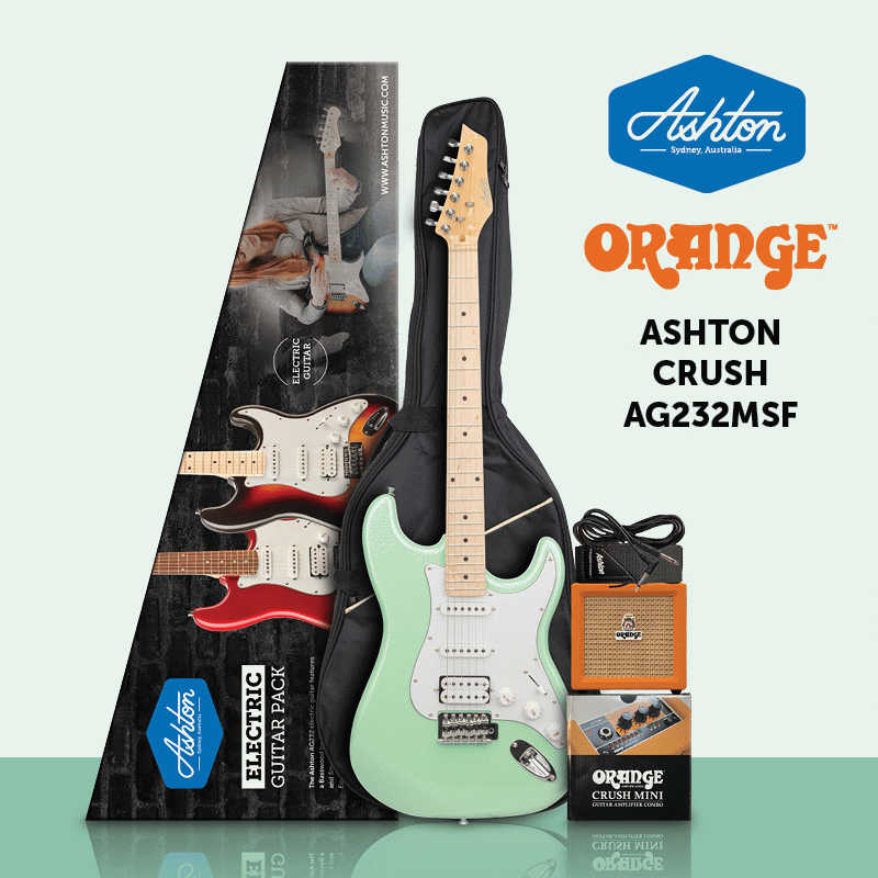 ASHTON AG232MSF ELECTRIC GUITAR W/ CRUSH MINI - ASHTON