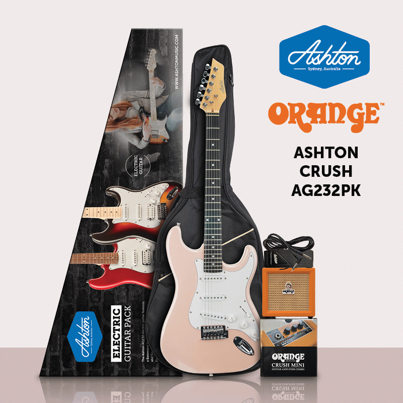 ASHTON AG232PK ELECTRIC GUITAR W/ CRUSH MINI - ASHTON