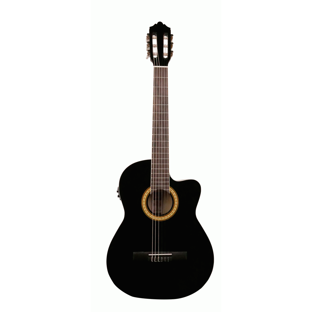Ashton CG44CEQBK Classical Guitar with Cutaway and EQ - ASHTON