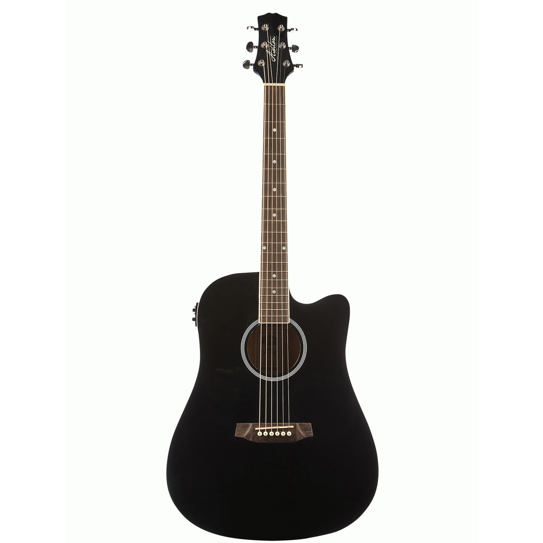 Ashton D20CEQ BK Dreadnought Cutaway Acoustic Guitar with EQ - ASHTON
