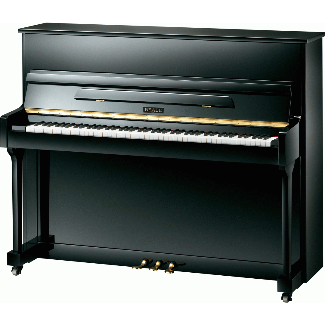 Beale UP118M Upright Piano Colour 11 Ebony - BEALE