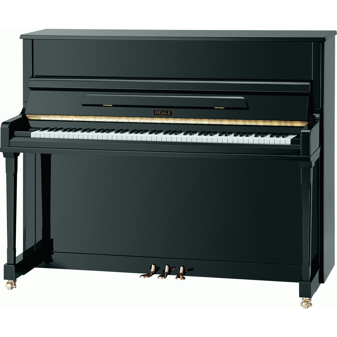 Beale UP121S Upright Piano Colour 11 Ebony - BEALE
