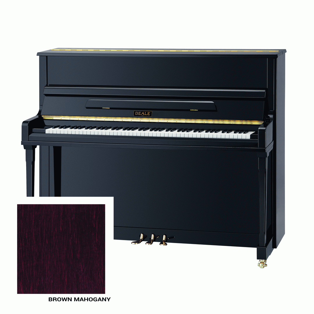 Beale UP121S Upright Piano Colour 18 Brown Mahogany - BEALE