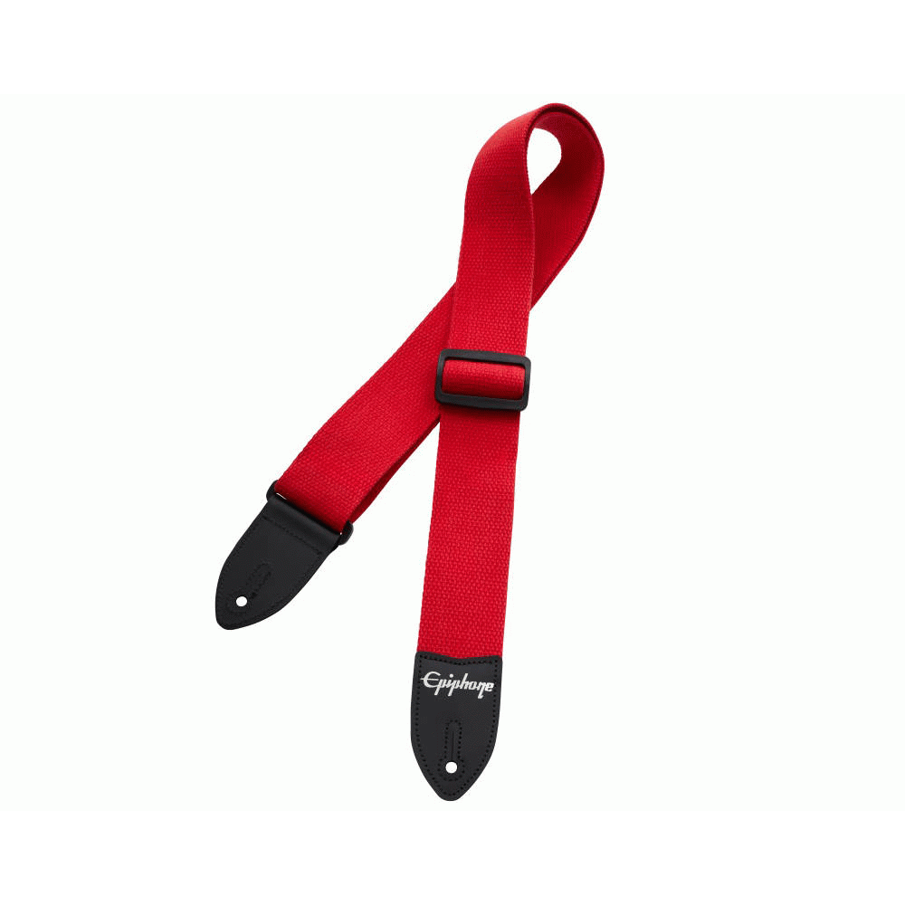 EPIPHONE COTTON GUITAR STRAP, RED - EPIPHONE