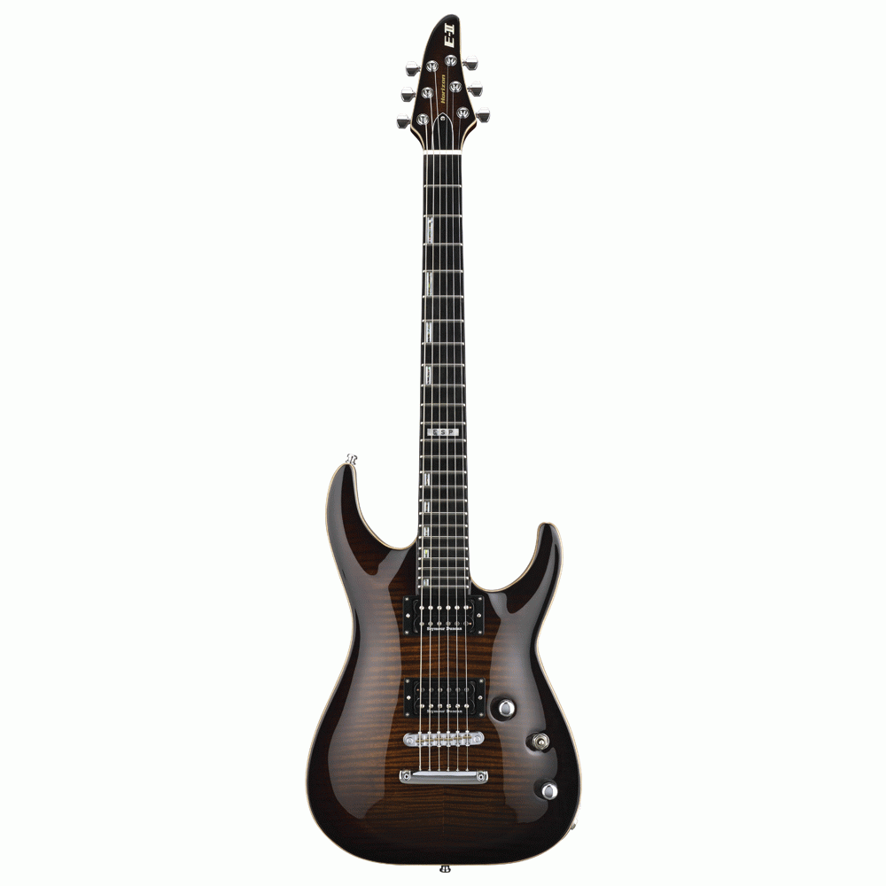 ESP E - 2 HORIZON FLAME NO TREM DARK BROWN SUNBURST - ESP