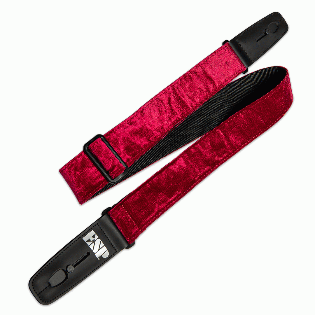 ESP LOCK IT STRAP 2'' CRUSHED VELVET RED - ESP