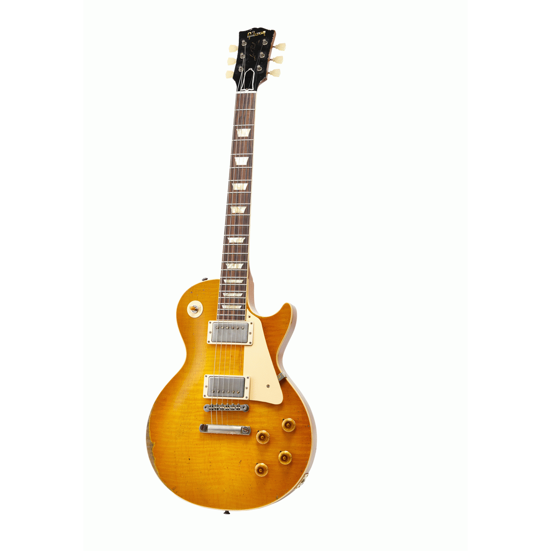 GIBSON 58 LES PAUL STD HVY AGED LEMON BURST - GIBSONCUST