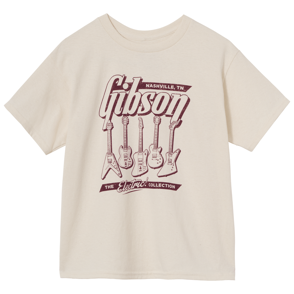GIBSON KID'S ELECTRIC COLLECTION TEE CREAM MEDIUM - GIBSON