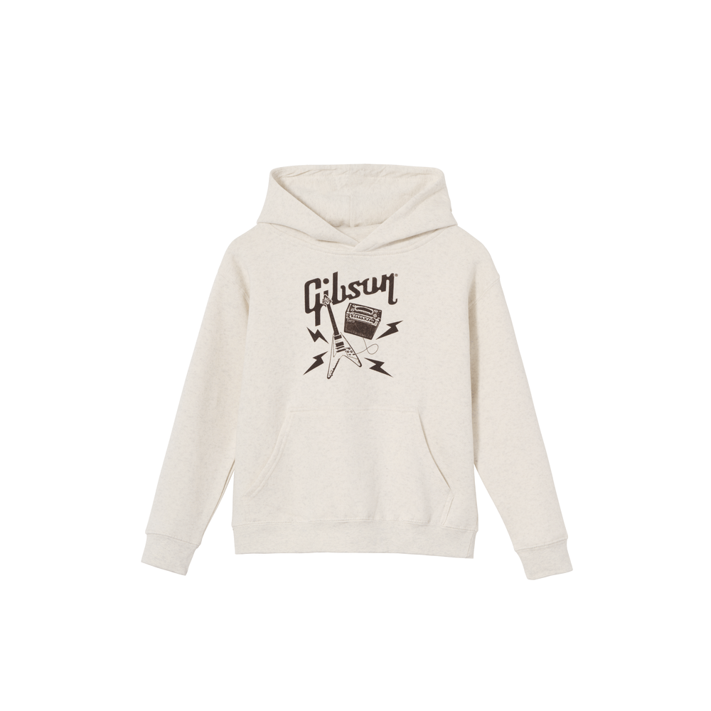 GIBSON KIDS FLYING V PULLOVER HOODIE CREAM MEDIUM - GIBSON