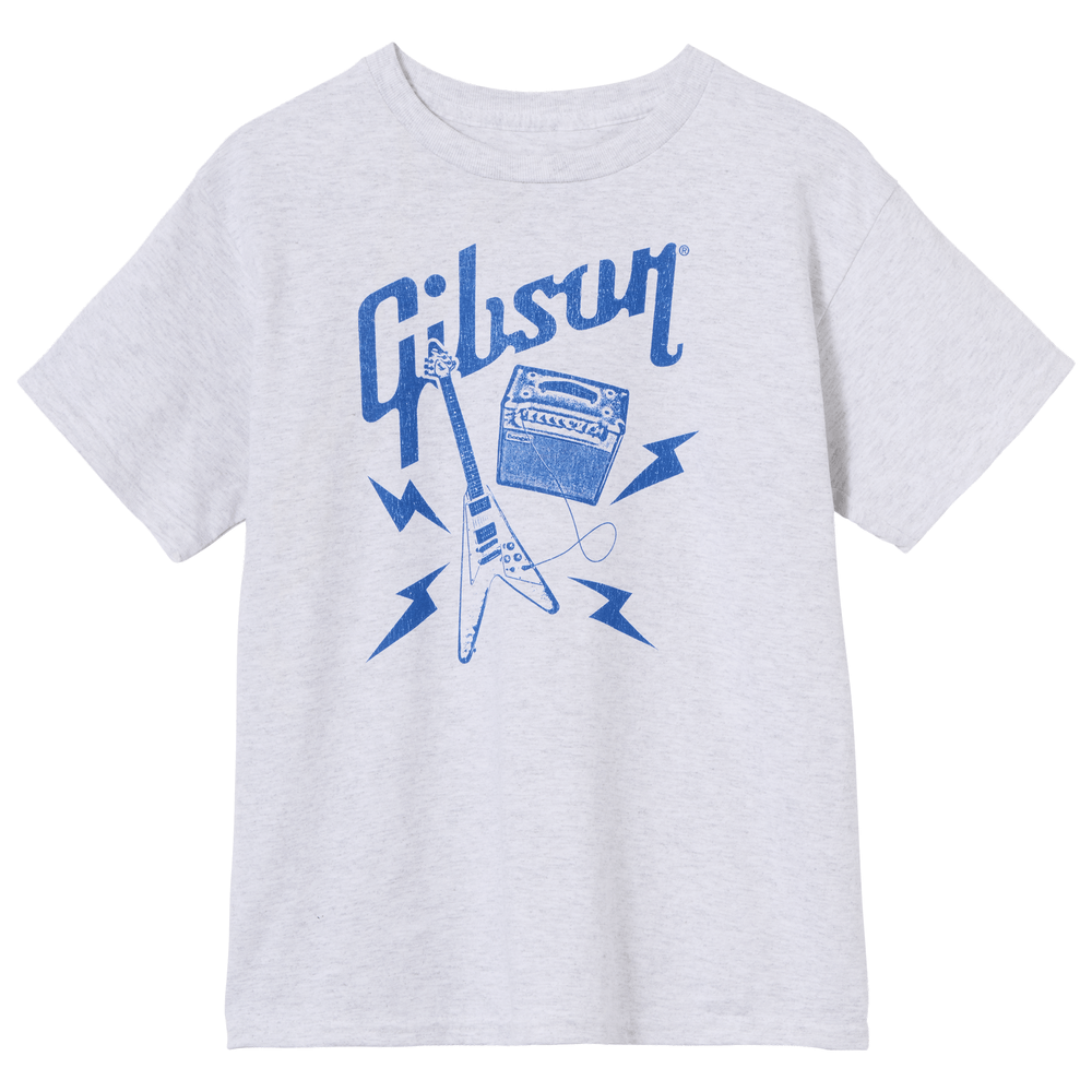 GIBSON KID'S FLYING V TEE (GRAY), MEDIUM - GIBSON