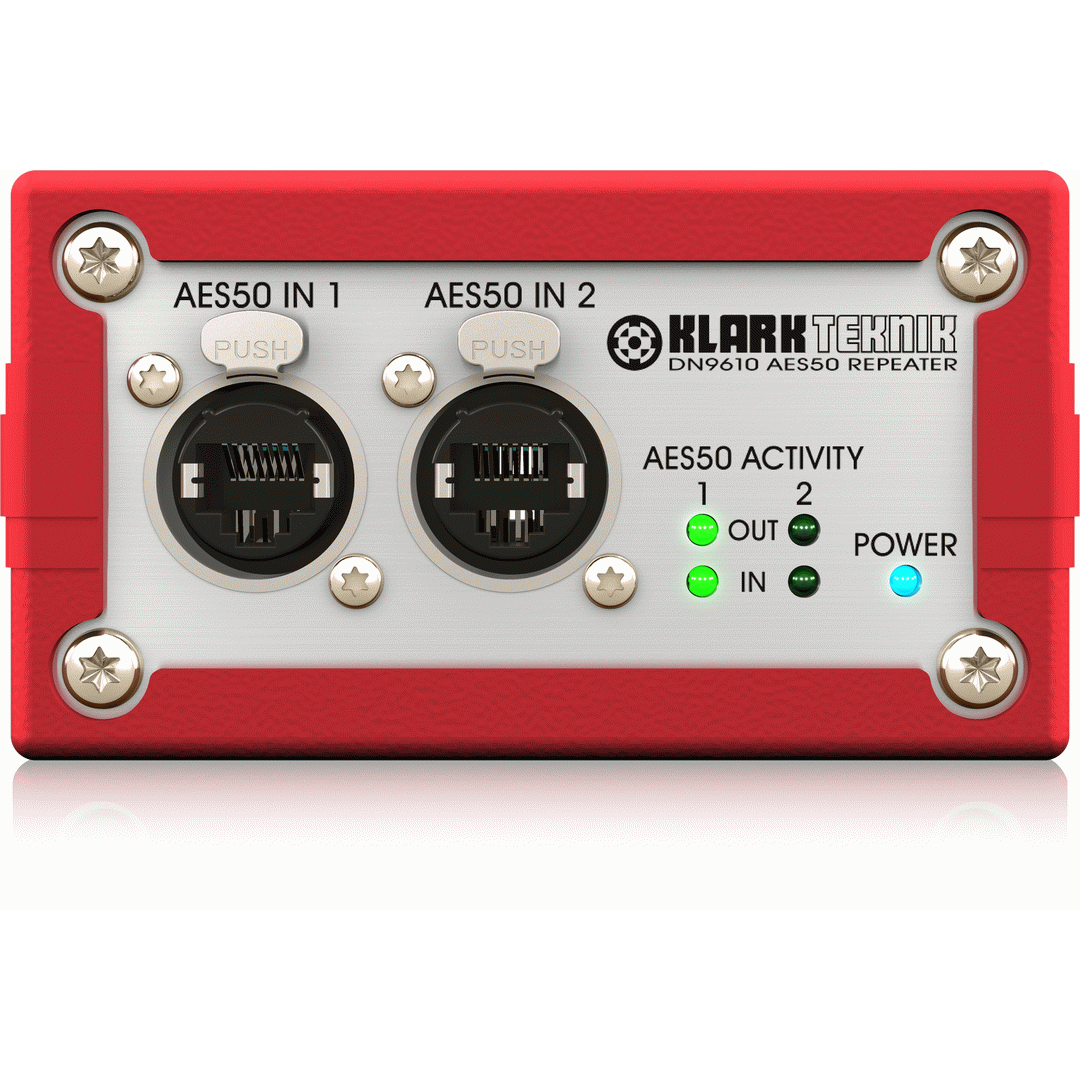 KLARK TEKNIK DN9610 DUAL PORT AES50 REPEATER - KLARK TEKNIK