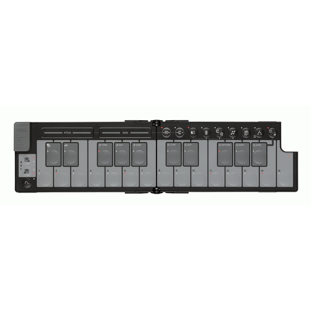 KORG NANOKEY FOLD 25 KEY FOLDABLE MIDI KEYBOARD BLACK - KORG