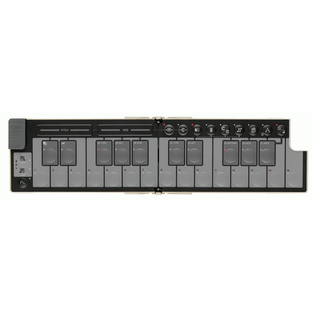 KORG NANOKEY FOLD 25 KEY FOLDABLE MIDI KEYBOARD SAND BEIGE - KORG