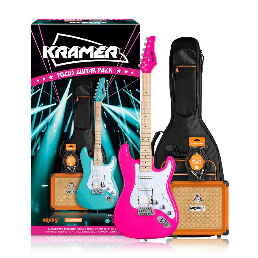 KRAMER FOCUS VT211 W/CRUSH & ACCES HOT PINK - KRAMER