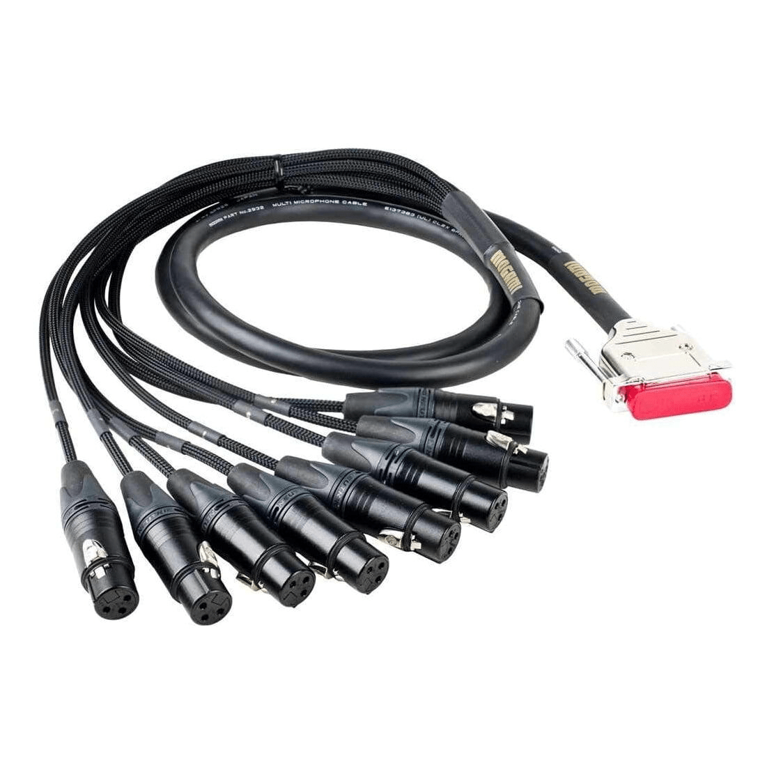 MARSHALL 10FT DB25 to 4XMLXR 4XFXLR AES/EBU Cable for Yamaha FMT - MOGAMI