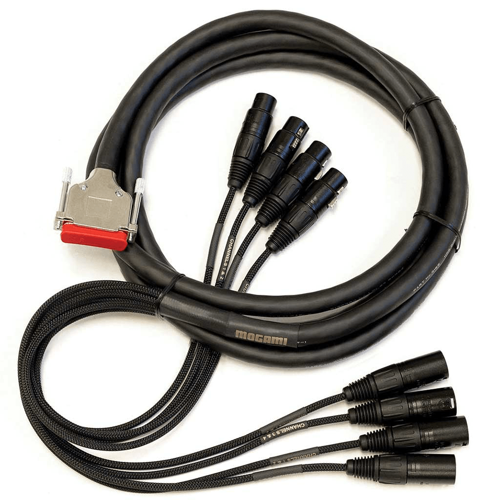 MARSHALL 3FT DB25 to 4XMLXR and 4XFXLR AES/EBU Cable - Yamaha Format - MOGAMI