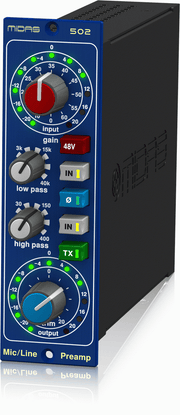 Midas 500 Series Microphone Preamplifier 502 - MIDAS