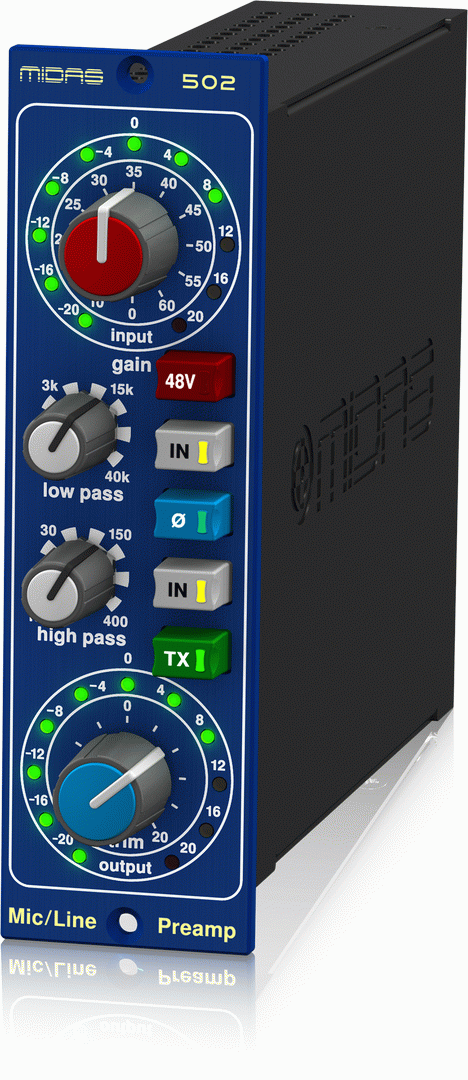 Midas 500 Series Microphone Preamplifier 502 - MIDAS