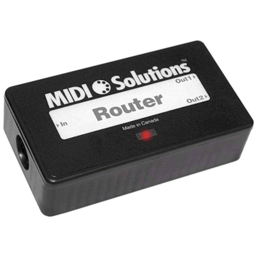 Midi Solutions Router 1 - In 2 - Out Midi Data Router/Filter - MIDI SOLUTIONS
