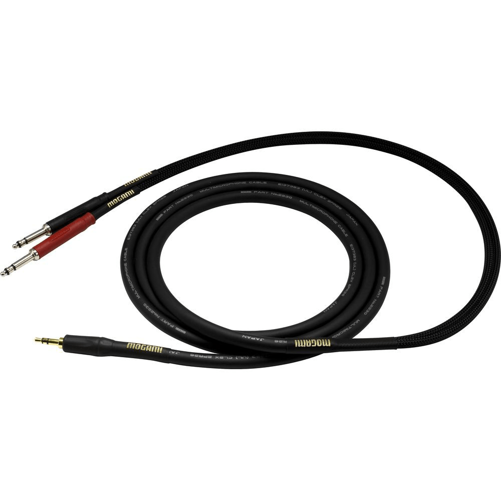 Mogami 10FT 3.5mm TRS to Dual 1/4 TS Cable - High - Quality Audio Connection - MOGAMI