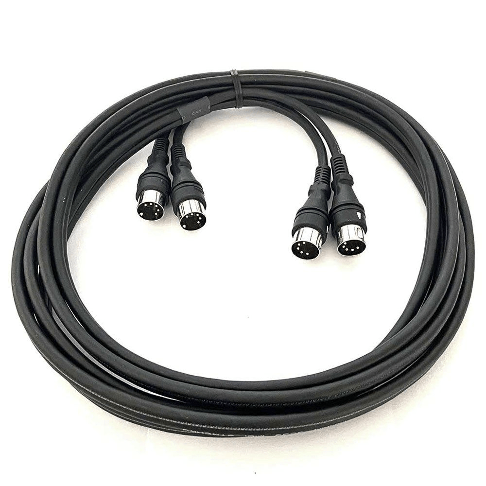 Mogami Dual MIDI Cable One Piece Moulded 5pin Connections (15ft) - MOGAMI