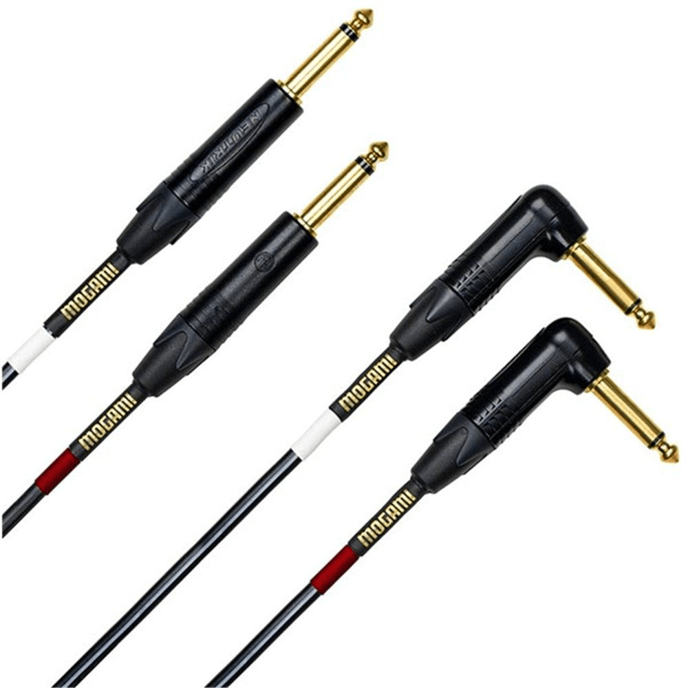 Mogami Gold Stereo Keyboard TS - TS Right - Angled Cable Set (15ft) - MOGAMI