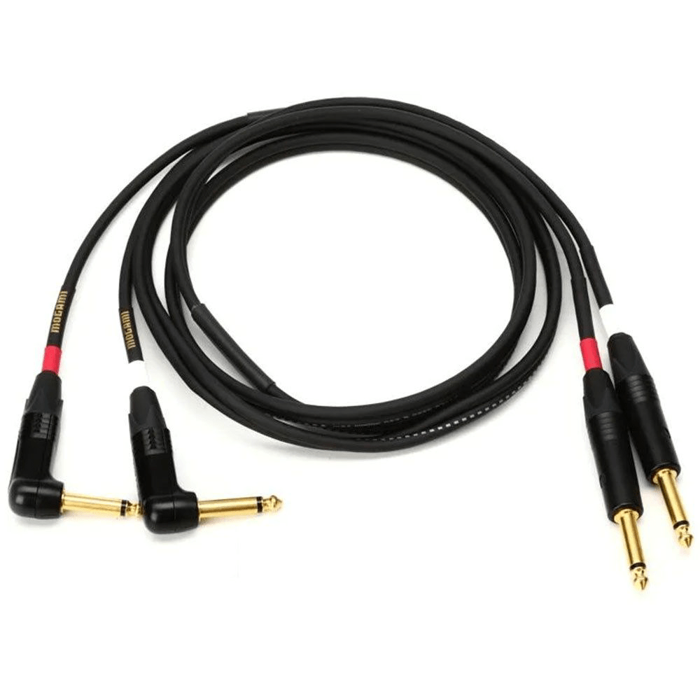 Mogami Gold Stereo Keyboard TS - TS Right - Angled Cable Set (6ft) - MOGAMI