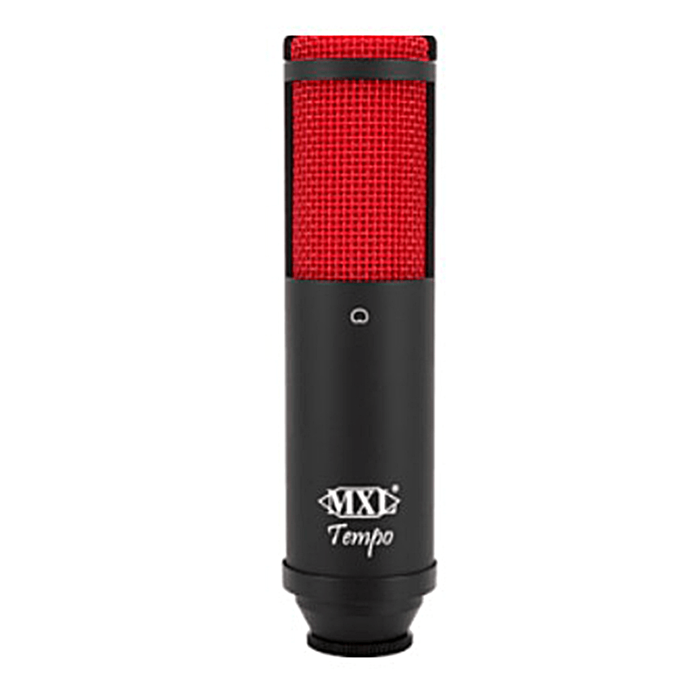 MXL Tempo USB Condenser Mic w/ Headphone Output (Black / Red) - MXL