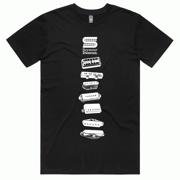 SD STACKED PICKUPS TSHIRT XXL - SEYMOUR DUNCAN