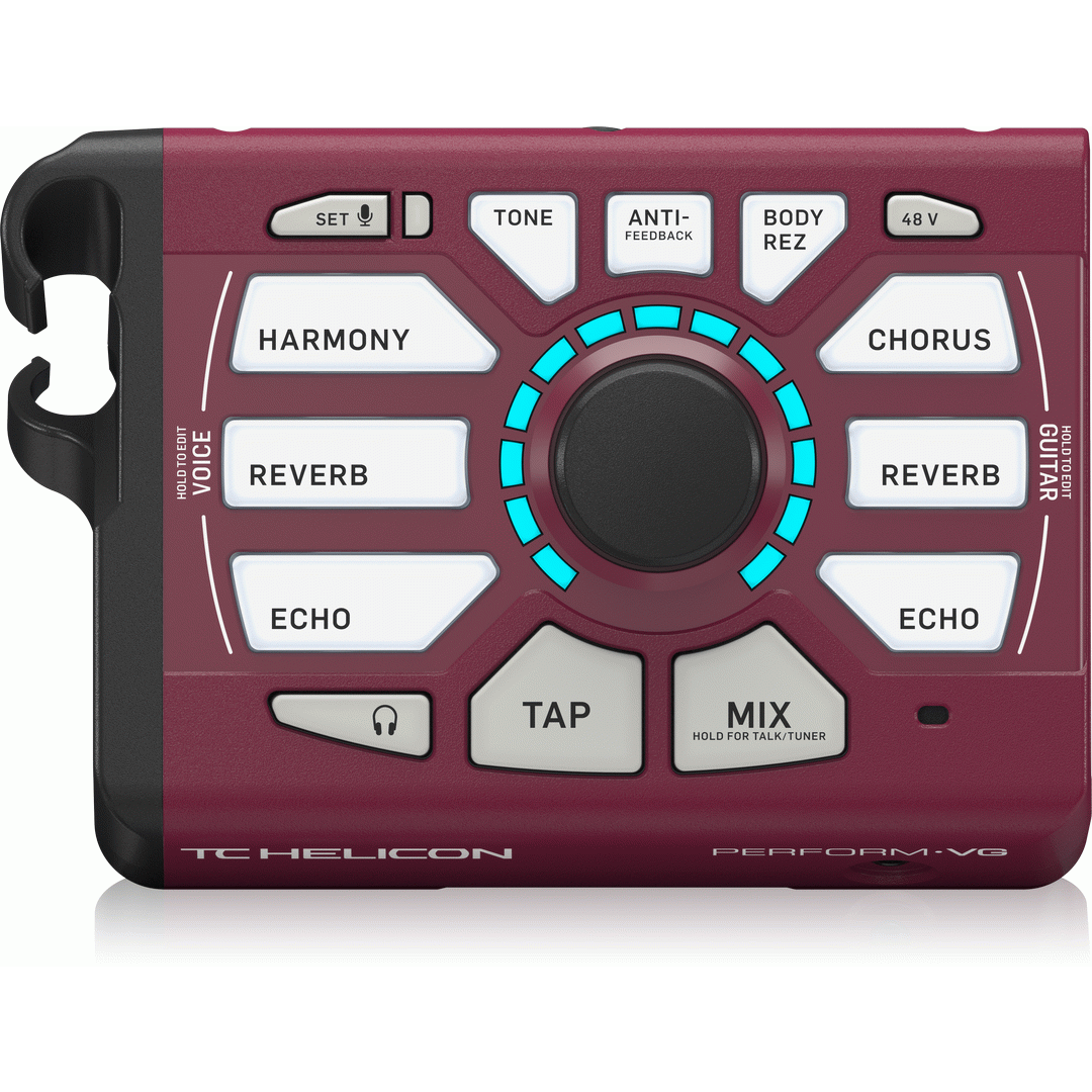 TC HELICON PERFORM - VG BURGUNDY VOCAL PROCESSOR - TC HELICON