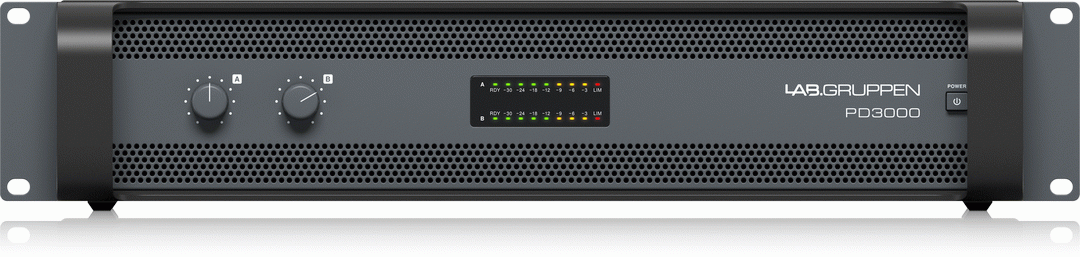 The LAB GRUPPEN PD3000, 3,000 Watt Two Channel Amplifier with Precise Power Management - LAB GRUPPEN
