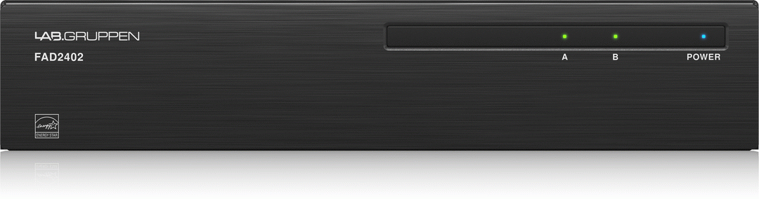The LAB.GRUPPEN FAD2402, 2 x 240 Watt Commercial Amplifier with Direct Drive Technology, Dante Networking and Energy Star Certification - LAB GRUPPEN