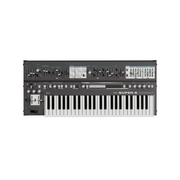 UDO Super 6 ST49 - 12 - voice polyphonic, binaural analog - hybrid synthesizer with poly aftertouch, Black - UDO
